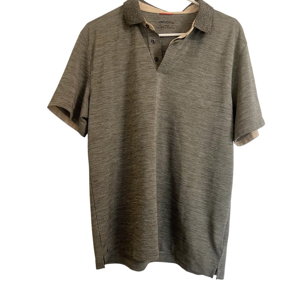 UNTUCKit Polo Shirt performance large gray